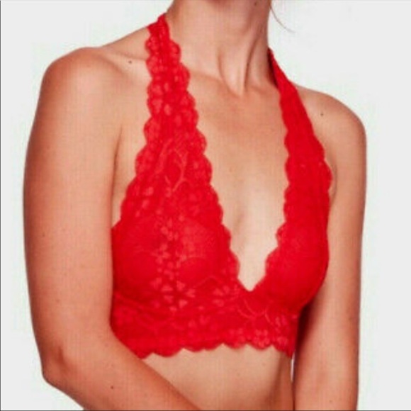 Free People Other - NWOT Free People Lace Galloon Halter Bralette